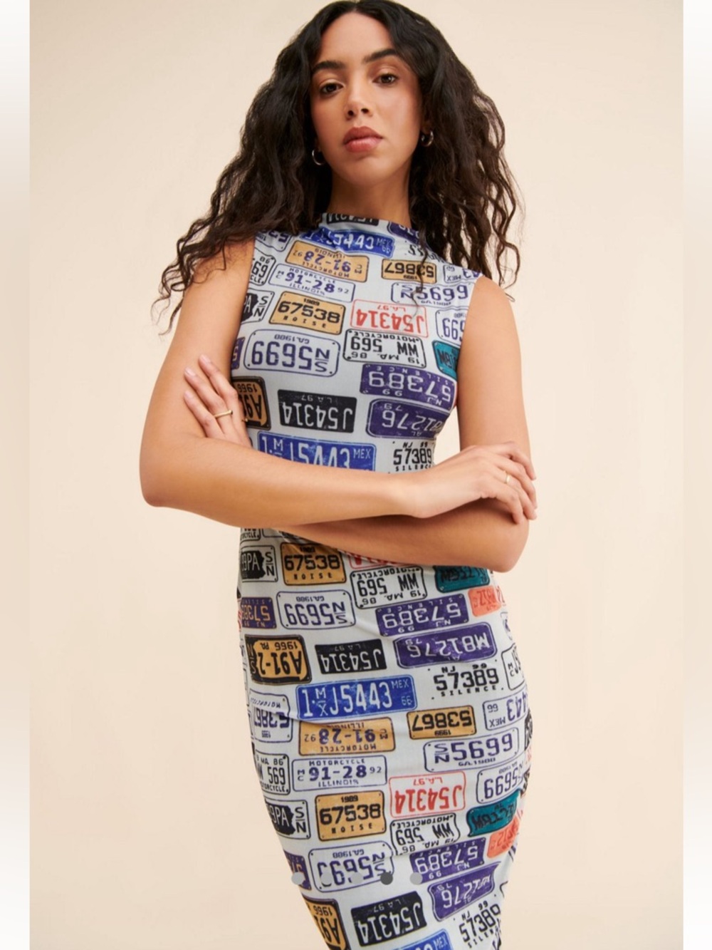 NWOT Urban Outfitters Silence + Noise Jayden Mock Neck Dress Size M